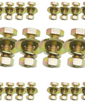 Assorted Five Sixteenths By One Inch Grade Eight Hex Head Bolt And Nut Set With Spring Lock Washer, galvanized steel, 20 pack
