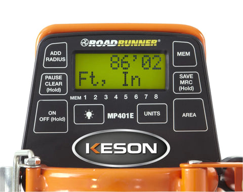 Built Tough Electronic Measuring Wheel With Spoked Steel Frame And Thumb Up Grip Featuring Dirt Busting Magnetic Pickup And Fully Sealed Counter For Tradesmen And Weekend Warriors