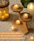 100 Pack Flameless LED Tea Light Candles Bulk With Long Lasting Battery For Safe Realistic Flicker Ambience at Weddings