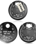 Three Pack Spark Plug Gap Gauge Tool For Mechanics, Accurate Inch And Metric Gap Readouts From 0.02 In To 0.1 In And 0.5 mm To 2.5 mm