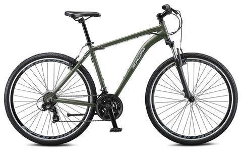 All-Terrain Go-To Hybrid Bike With 700c Wheels 21-Speed Gearing Aluminum Frame Suspension Fork Front And Rear Linear Pull Brakes