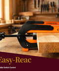 36 Inch Pressure Panel Clamp System Set, Heavy Duty Steel Clamps securing wood panel in workshop
