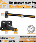 Hidden 6-Inch Floating Shelf Bracket Kit No-Fuss Heavy Duty Wall Mount Supports Up To 100 Lbs Invisible Brackets diagram and dimensions