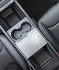Two Pack Center Console Organizer Bottom Trays For Tesla Model Y Juniper 2025 2026 armrest box base tray storage, top view