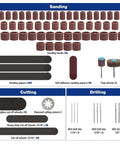 WORKPRO 530-Piece Rotary Tool Accessory Kit with sanding, cutting and drilling bits