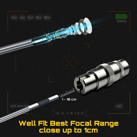 Ultra Slim 3.9mm Articulating Borescope For Aircraft And Auto Tech Inspections, Pro Grade 0.15in Fiber Optic Scope With Light, 220 Degree Two Way Rotation, 5.0 Inch IPS HD Screen, 32GB Built In, IP67 Waterproof close-up fiber optic probe, 1-10 cm focal range