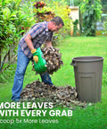 Man using Big Leaf Scoops For Fast Leaf Cleanup Ergonomic Handheld Rakes With Oversize Claws For Lawn Debris Works Wet Or Dry