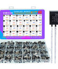 Assorted TO92 Transistor Kit With 840 Pieces, 24 Values, NPN And PNP Bipolar Transistors For DIY Projects And Circuit Design