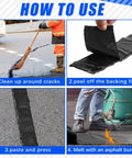How to use 2 Rolls Asphalt Crack Filler Tape Peel And Stick Self Adhesive Driveway Repair Strip Waterproof 1.18 Inch Wide 50 Feet Long.