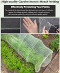 8x10 Ft Ultra Fine Garden Mesh Netting Thick Protective Barrier for Vegetables Fruits and Plants Breathable White Screen