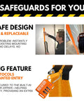 Reusable Dust Barrier Zipper Pro Bundle with fail-safe locking and replaceable strips, images showing installation and locking feature.