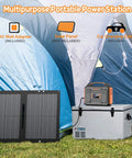 Power Station 300W Solar Generator 280Wh Portable Outdoor Power Bank With 110V AC Outlets Pure Sine Wave DC USB QC3.0 for camping.