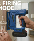 2 In 1 Cordless Brad Nailer And Staple Gun With Brushless Motor for DIY and Upholstery Work, featuring two firing modes.