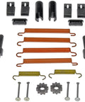 Rear Parking Brake Hardware Kit for Select Dodge and Jeep Models Direct Replacement Durable OEM Style Components arranged on white background