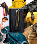 25 Pack Zipper Pull Tabs And Cord End Caps For Paracord And Molle Gear Quick No Tie Shoelace Clips Cord Locks For Backpacks Shoes Triathlon And Marathon Run Ready Durable Black Plastic Ends on backpack, shoe, tent and zipper