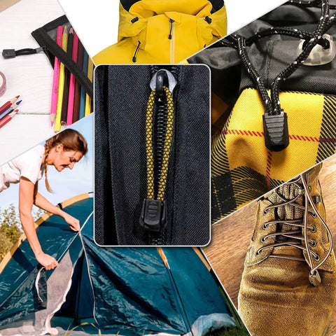 25 Pack Zipper Pull Tabs And Cord End Caps For Paracord And Molle Gear Quick No Tie Shoelace Clips Cord Locks For Backpacks Shoes Triathlon And Marathon Run Ready Durable Black Plastic Ends on backpack, shoe, tent and zipper