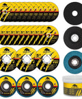 26 Pack 5 Inch Angle Grinder Disc Set With Real Deal Cut Off Wheels And 60 Grit Flap Grinders For Steel Metal And Wood Shop Ready Tool Accessories That Handle Tough Jobs Without Excess Sweat Or Delay.