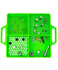 Green Flexible Organizing Tray For Bolts, Screws And Small Fasteners, Non Slip Pro Grade Silicone Tool Tray For Mechanics