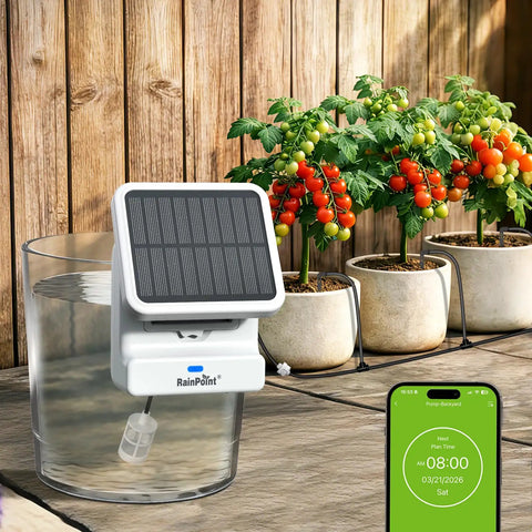 Smart WiFi Solar Drip Irrigation System For Indoor And Outdoor Use With App Control And Automatic Plant Waterer Kit