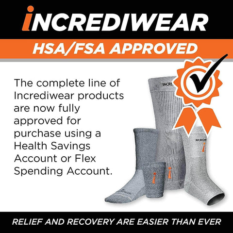 Incrediwear Calf Sleeve for Pain Relief and Recovery, HSA/FSA approved, breathable charcoal fabric for muscle fatigue and inflammation