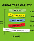 Variety of 12mm colored labels in clear, yellow, blue, red, white for Pink Handheld Label Maker For Home And Office