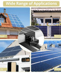 Ten Piece Solar Panel End Clamp Kit Fits 30Mm And 35Mm Rails Aluminum Z Brackets for rooftop, balcony, RV, and factory setups.