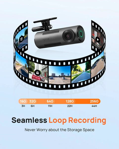 Dash Cam For Cars 1296P QHD Front Camera With 130 Degree Wide Angle Built In WiFi WDR Night Vision iOS Android App Loop Recording