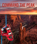 Pro Chest Ascender For Rock Climbing And Rescue With 7075 Aluminum Rope Ascender Dual Carabiner Slots One Hand Operation 300Kg Working Load with canyon background
