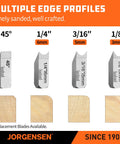 Shop Tough O1 Steel Chamfer Plane With Four Swappable Corner Edging Cutters For Buttery Smooth Wood Trimming and edge profiles.