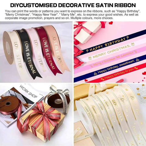 Personalized Digital Ribbon Printer For Crafters Print Custom Fabric Labels With Ease supports colorful decorative satin ribbons for gifts.