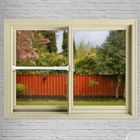 Four Pack Adjustable Telescoping Window Security Bars Extends From 17 To 27 Inches With Steel Tubes And Rubber End Caps
