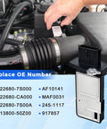 Mass Air Flow Sensor MAF for Nissan 350Z 370Z Altima Frontier Murano Xterra Infiniti G35 G37 installed in engine bay