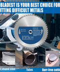 10 Inch Heavy Duty Carbide Tip Metal Cutting Saw Blade For Cutting Mild Steel And Ferrous Metals, displayed with details