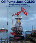 Industrial City Series 3D Puzzle Oil Pump Jack Dope Motorized Model With LED Lighting Three And A Half Hour Build Time Modular Assembly Kit For Adults And Teens Realistic Crank Driven Motion And Snappy Display, 9.5 inch model