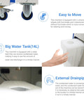 Badass Heavy Duty Spot Cooler 22178 BTU 220V Portable Air Conditioner water tank and drainage system close-up image