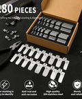 Top Shelf 280Pcs 304 Stainless Steel Shim Kit 2X2 Inch assorted washers in a box for precision measurement and alignment.