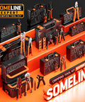 All In One Crimping Tool And Connector Kit With 1720 Pieces displayed with organized cases and tools