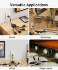 4 Outlet Power Splitter Cord 1.5ft Y Cable NEMA 5-15P To 5-15R 16 AWG Heavy Duty Extension Cord in various setups