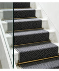 Stylish Vintage Brass Stair Runner Rods With Non-Slip Brackets For Elegant Carpet Runners Solid Adjustable Kit Includes Screws End Caps And Hardware For Easy Home Improvement Upgrade Today, on carpeted stairs
