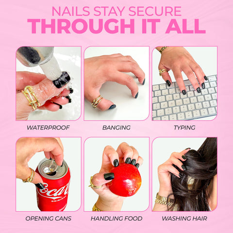 Brush On Nail Glue For Press On Nails With Precision Applicator Pink Gel Adhesive in everyday activities.