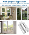 Universal Sliding Door Keeper And Hook Latch Replacement For Pella And Micron 1200 Series Extruded Aluminum Door Latch Kit With Four Mounting Screws White Finish Compatible With Viking And Similar Sliding Doors