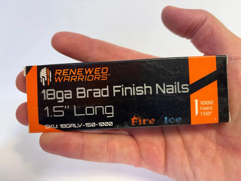 Heavy Duty 18 Gauge Brad Finish Nails Half Inch Over Galvanized Pins For Nail Gun Accessories 1000 Count Steel tough in hand.