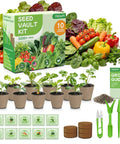 10 Heirloom Vegetable Seeds Variety Pack With 3200 Seeds For Indoor Outdoor Garden, Easy To Grow Starter Kit including tools