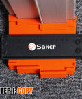 5 Inch Locking Contour Gauge Profile Tool For Copying Irregular Shapes on carpet, side view showing copying function