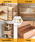 110 Piece M6 Hex Socket Head Cap Screw Kit For Cribs And Bunk Beds Replacement Hardware With Assorted Lengths for furniture.