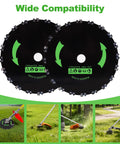 9 Inch 20 Tooth Chainsaw Brush Cutter Blade With Adapter Kit For STIHL Trimmers And Weed Eater 65Mn Steel, 2 Pack