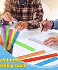 32 Pack Clear Plastic Rulers 12 Inch Bulk For Classroom Use With Inches And Centimeters Transparent Assorted Color Rulers