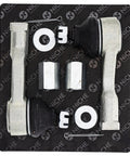 Kawasaki Tie Rod End Kit OEM 39112-1069 39112-1068 For Mule Utility Vehicles 2007 And Prior Bolt On Durable OEM Grade Fit For Mule 1000 2010 2020 2500 2510 2520 520 550 2007 2008 Models Ready To Roll. top view with tie rod ends, sleeves, washers, and cotter pins