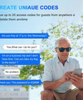 Older man outdoors texting on smartphone, creating unique codes for Latchbolt Electronic Door Lock With Keypad And Handle Keyless Entry For Metal Doors Easy To Install High Security Aluminum Alloy Lock For Home And Office Anti Collision And Tamper Resistant Design.