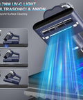 Mattress Vacuum Cleaner With UV C Light And Ultrasonic Tech Hyper Helix Motor Delivers Beast Mode Suction shown in action